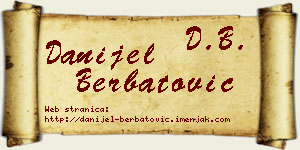 Danijel Berbatović vizit kartica